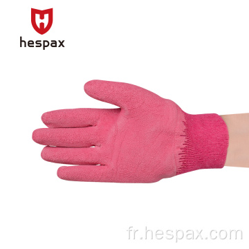 Gants de la main protecteurs de Hespax Crinckle Latex Kids Gardening